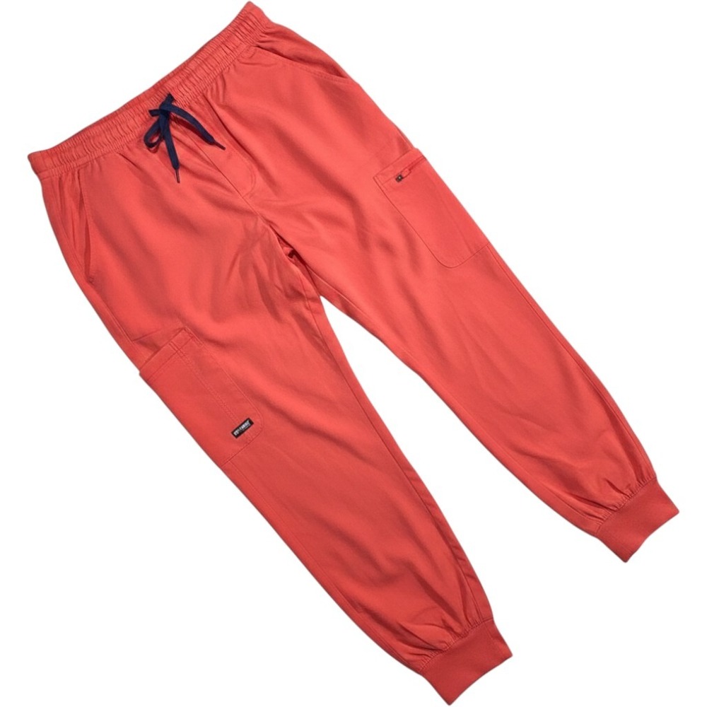 Greys Anatomy Mens Jogger Scrub Pants Coral Spandex Stretch Size 2XL
